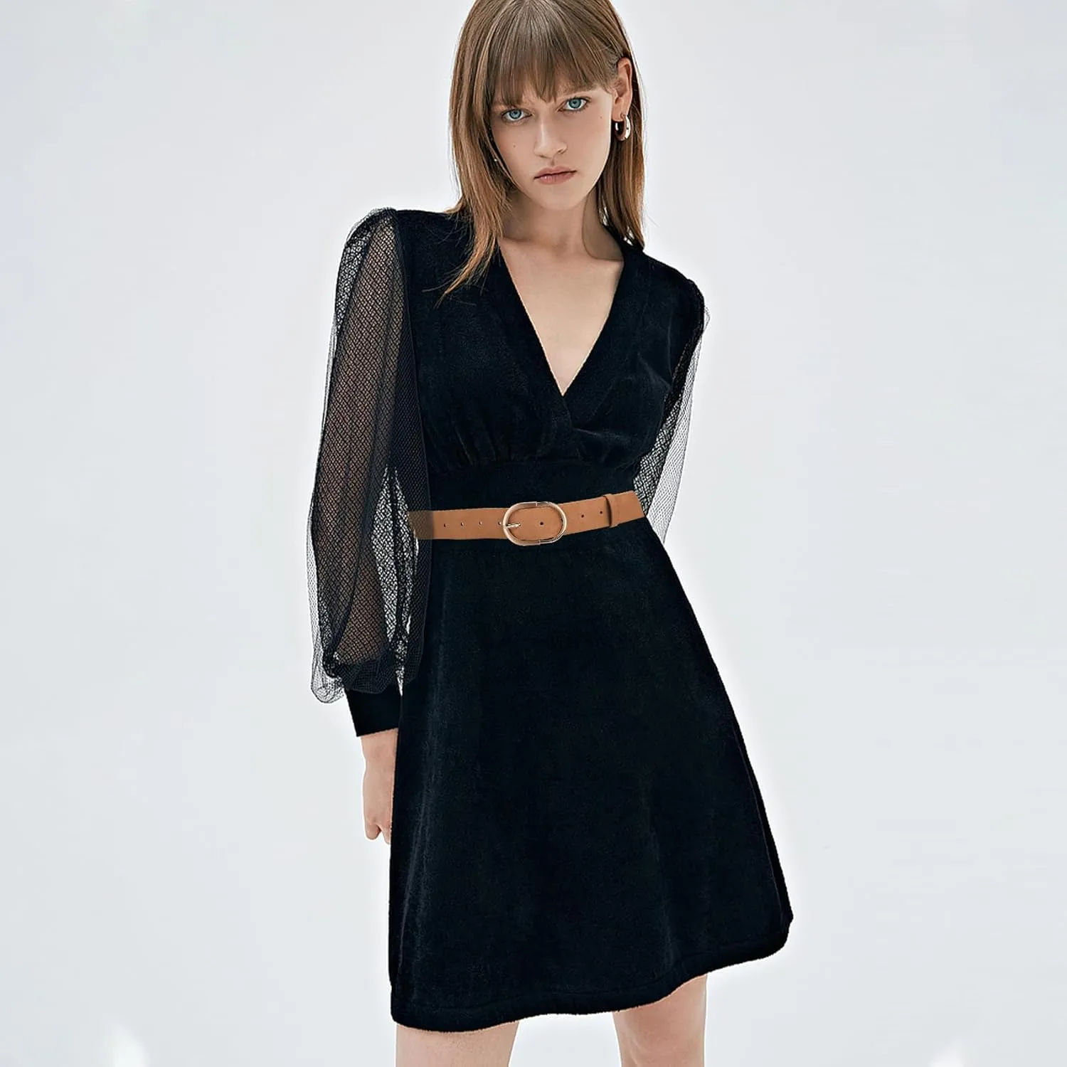 1 & 2 & 3 Pack Women Belts Faux Leather for Jeans Fashion Belt with Gold Buckle Ladies Dress Belt