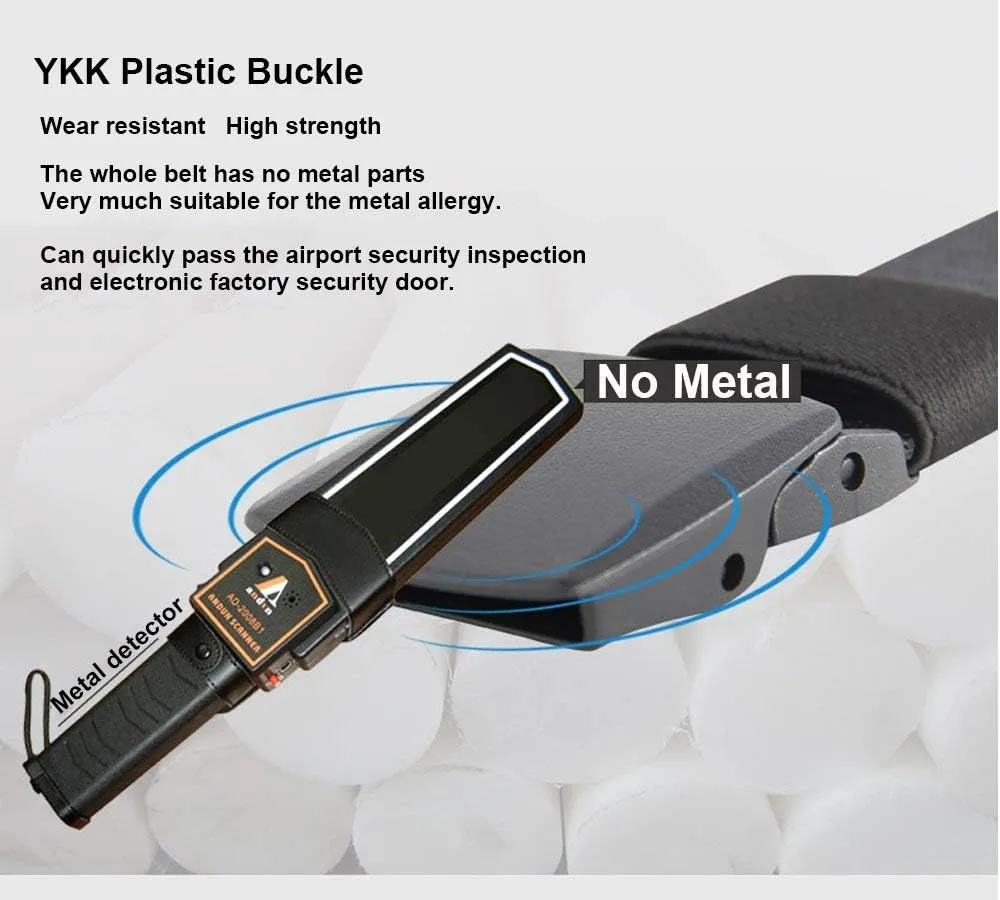 2 Pack/ 3 Pack Military Nylon Belt, 1.25" Wide No Metal Webbing Tactical Web Belt