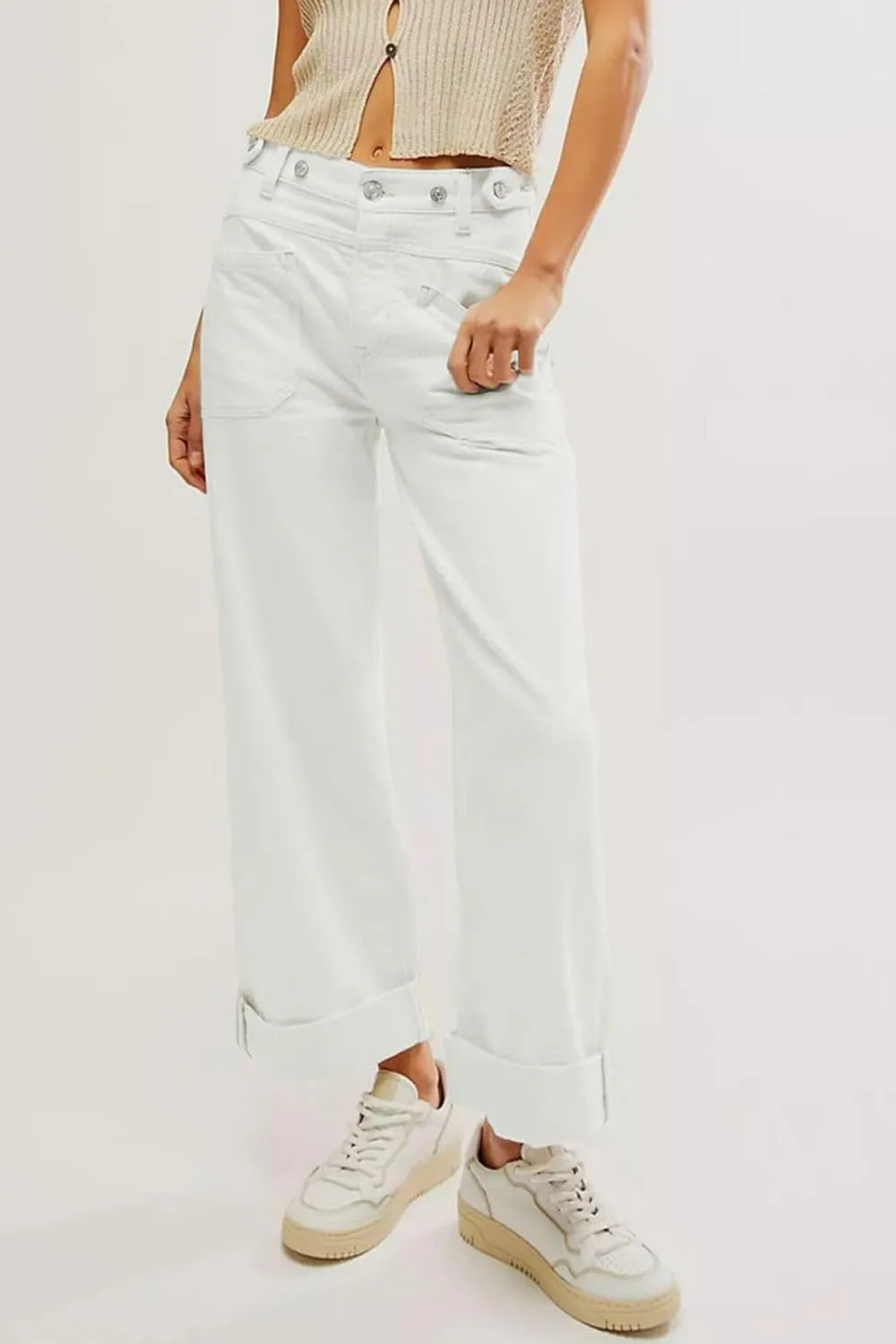 Allimy Womens Jeans High Waisted Straight Leg Baggy Boyfriend Jeans for Women Trendy 2025 Cargo Pants