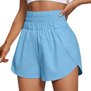 Athletic Shorts for Women Elastic High Waisted Quick Dry Running Shorts Summer Casual Lightweight Workout Gym Shorts