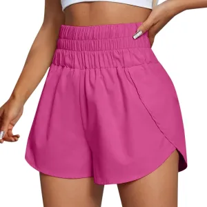 Athletic Shorts for Women Elastic High Waisted Quick Dry Running Shorts Summer Casual Lightweight Workout Gym Shorts