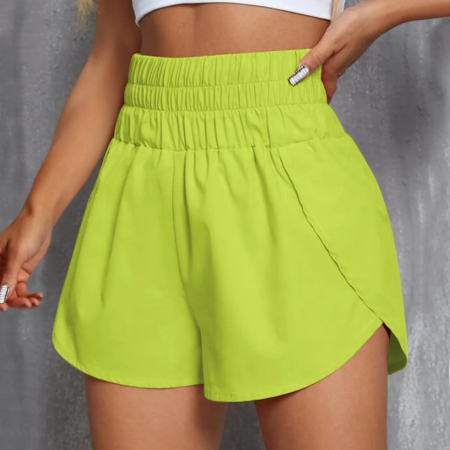 Athletic Shorts for Women Elastic High Waisted Quick Dry Running Shorts Summer Casual Lightweight Workout Gym Shorts