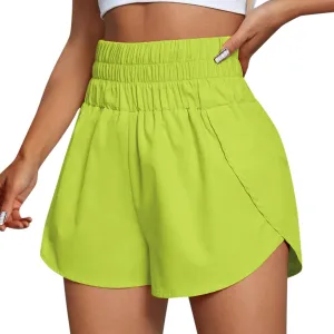 Athletic Shorts for Women Elastic High Waisted Quick Dry Running Shorts Summer Casual Lightweight Workout Gym Shorts
