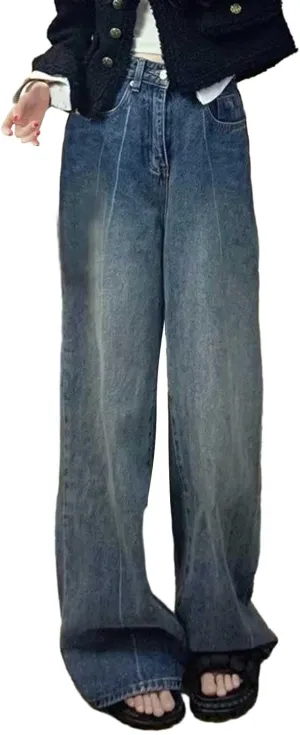 Baggy Jeans for Women Y2K High Street Boyfriend Pants Vintage Jeans Aesthetic Teen Girls Hiphop Streetwear