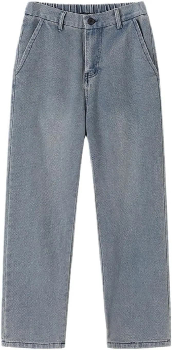 Baggy Jeans Men Loose Fit Wide Leg Stretch Waist Denim Pants Casual Vintage Straight Leg Y2K Hip Pop Skater Jeans