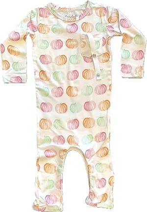 Bamboo Viscose Baby Rompers - Soft & Breathable, Zipper Closure, Front Pocket - Newborn to 18 Months
