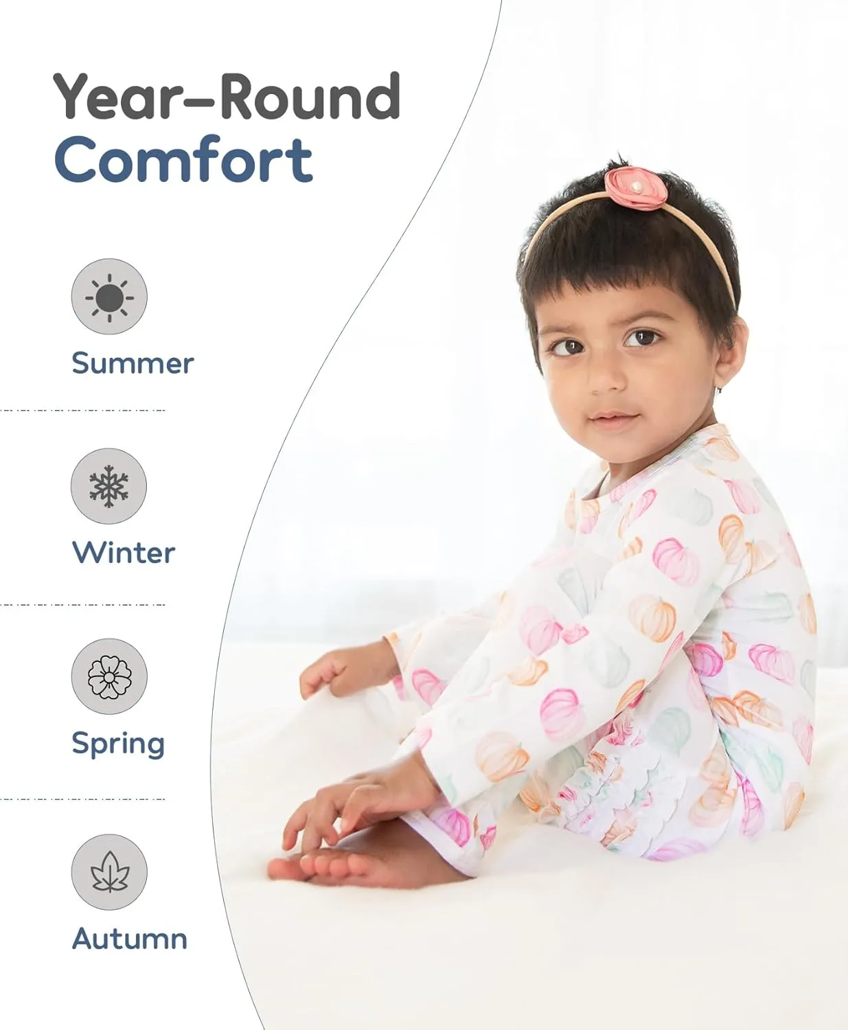 Bamboo Viscose Baby Rompers - Soft & Breathable, Zipper Closure, Front Pocket - Newborn to 18 Months