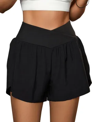 BMJL Womens Workout Shorts Elastic Casual Summer Running Shorts Quick Dry Gym High Waisted Athletic Shorts