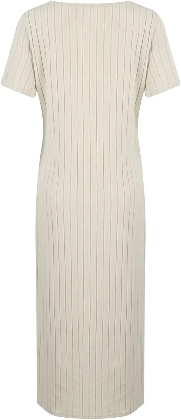 Bodycon Dresses for Women Knit Square Neck Short Sleeve Midi Dress Summer Side Slit Party Homecoming Dresses