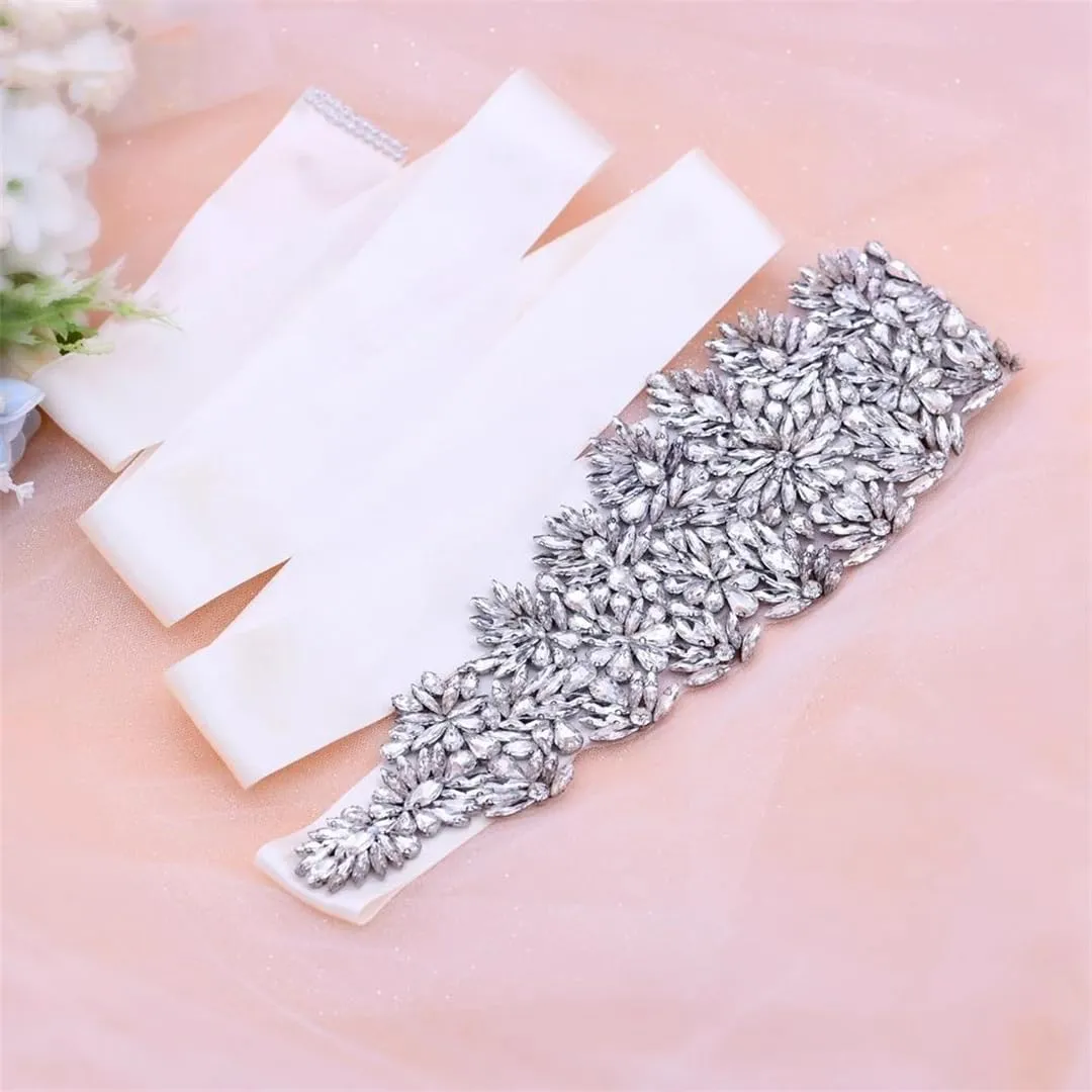 Bridal Wedding Dress Belt Sparkly Belts Rhinestones For Women Dresses Beaded Waist Sash