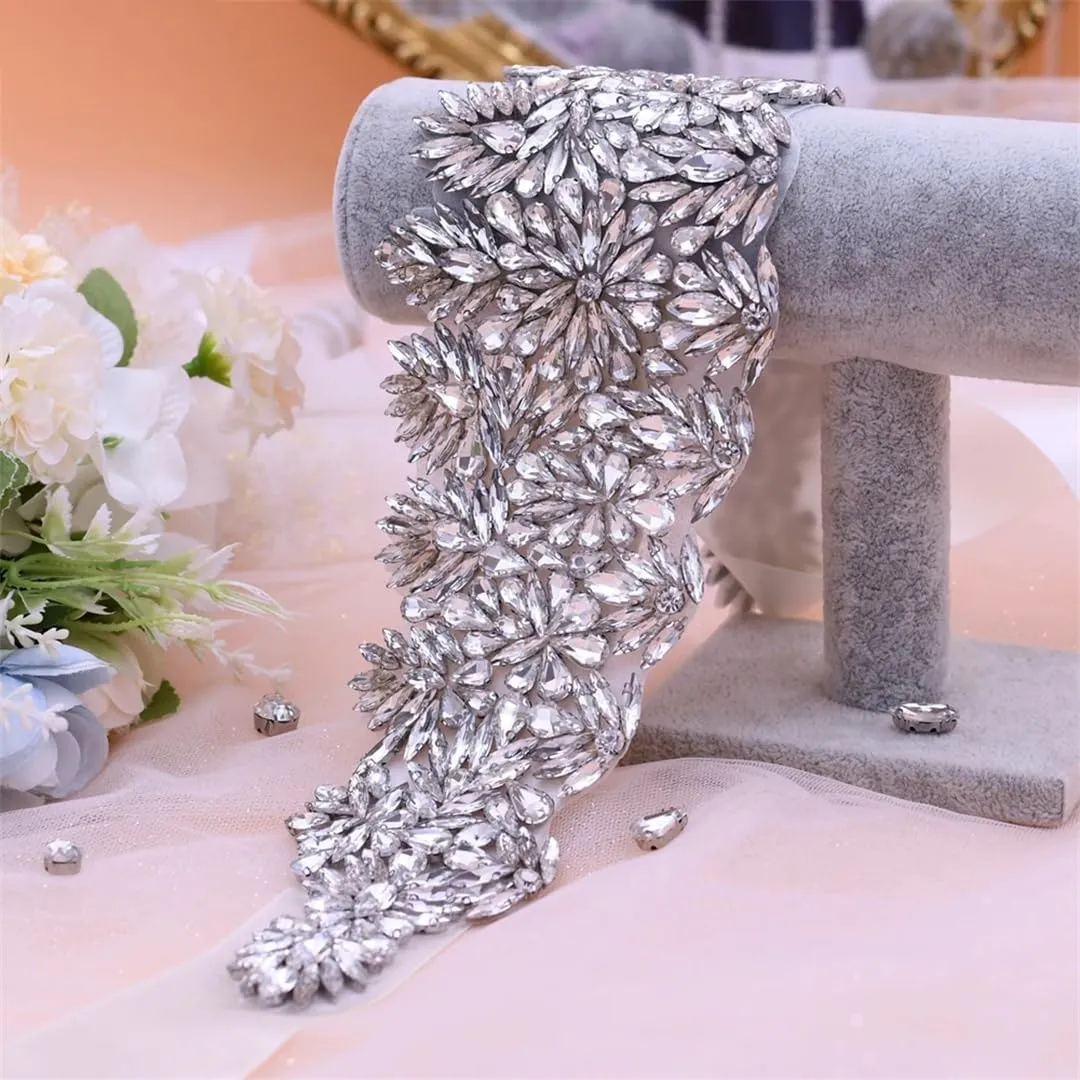 Bridal Wedding Dress Belt Sparkly Belts Rhinestones For Women Dresses Beaded Waist Sash
