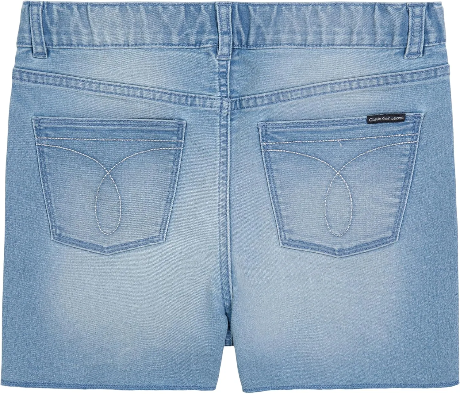 Calvin Klein Girls' Pull-on Stretch Denim Jean Shorts