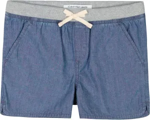 Calvin Klein Girls' Pull-on Stretch Denim Jean Shorts