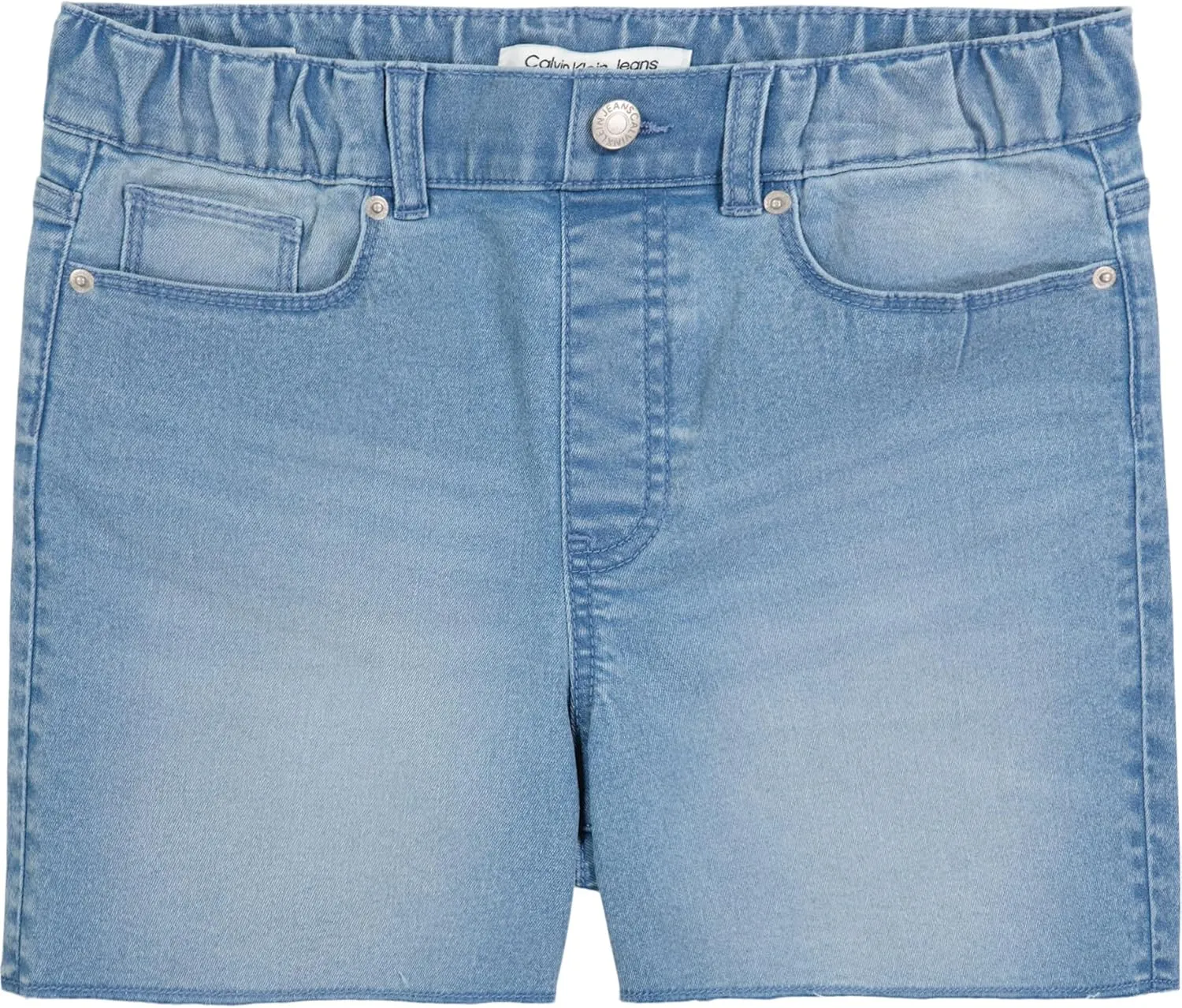 Calvin Klein Girls' Pull-on Stretch Denim Jean Shorts