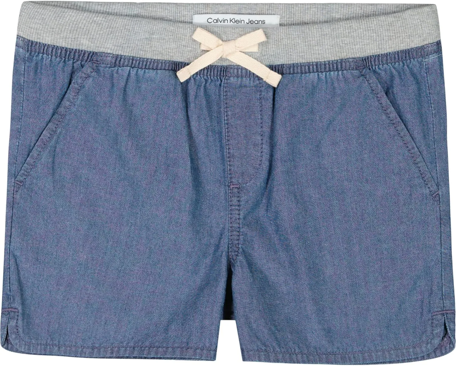 Calvin Klein Girls' Pull-on Stretch Denim Jean Shorts