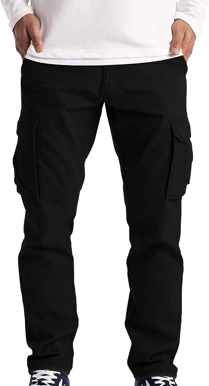 Cargo Pants for Men Multi Pockets Relaxed Fit Work Trousers Tactical Pants Outdoor Sport Men's Pants