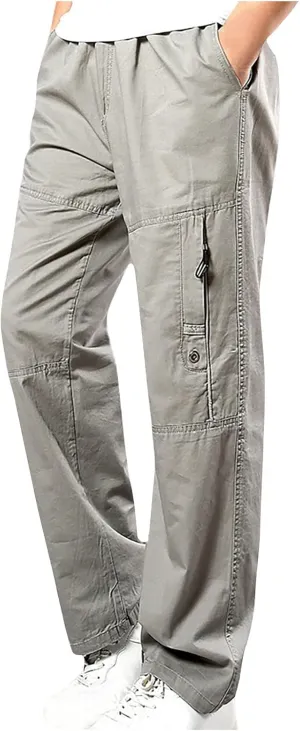 Cargo Pants for Men Relaxed Fit Straight Sweatpants Casual Joggers Athletic Pants with Pockets Cycling Climbing
