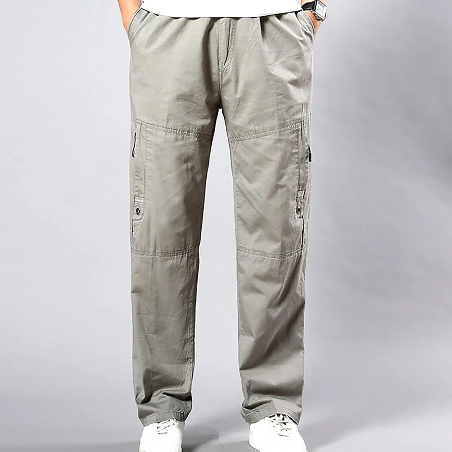 Cargo Pants for Men Relaxed Fit Straight Sweatpants Casual Joggers Athletic Pants with Pockets Cycling Climbing