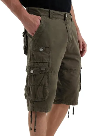 Cargo Shorts for Men Multi Pockets Mens Shorts Below Knee Casual Hiking Summer Shorts