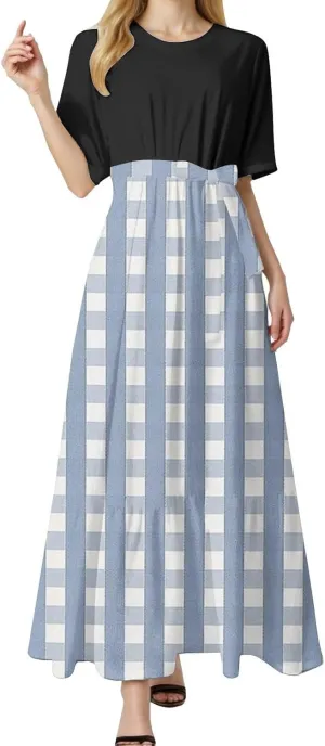 Casual Summer Dresses for Women 2025,Women's Round Neck Ruffle Sleeveless Tank Dress Loose Fit Mini Tshirt Beach Dresses