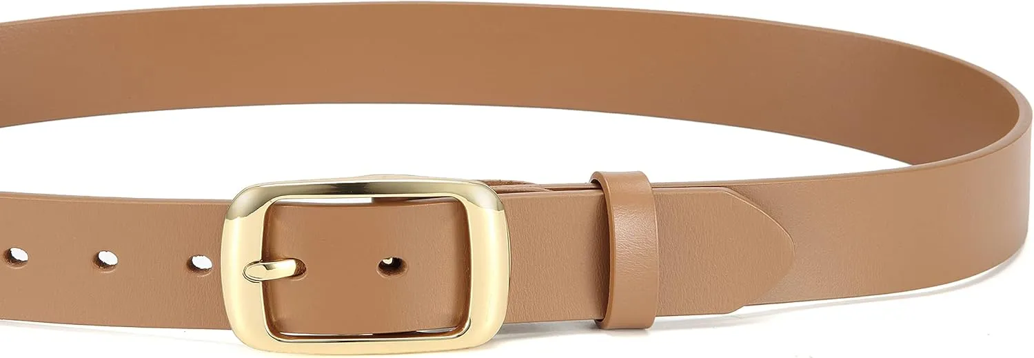 CHAOREN Womens Belts for Jeans - Leather Belt Women 1.3" Width - Genuine Leather Crafted by Hand