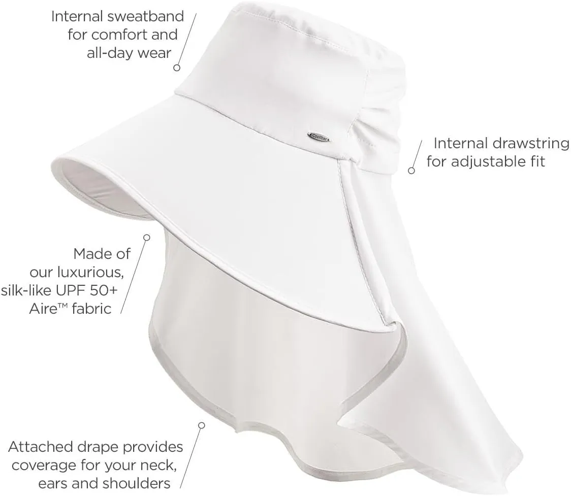 Coolibar UPF 50  Women's Anastasia Elegant Full Coverage Hat - Sun Protective