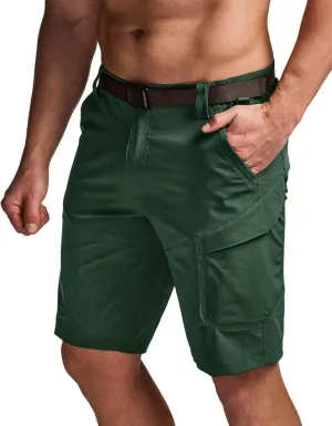 CQR Men's Hiking Cargo Shorts, Quick Dry Stretch Tactical Outdoor Shorts, Lightweight Camping Golf Shorts with Multi Pockets