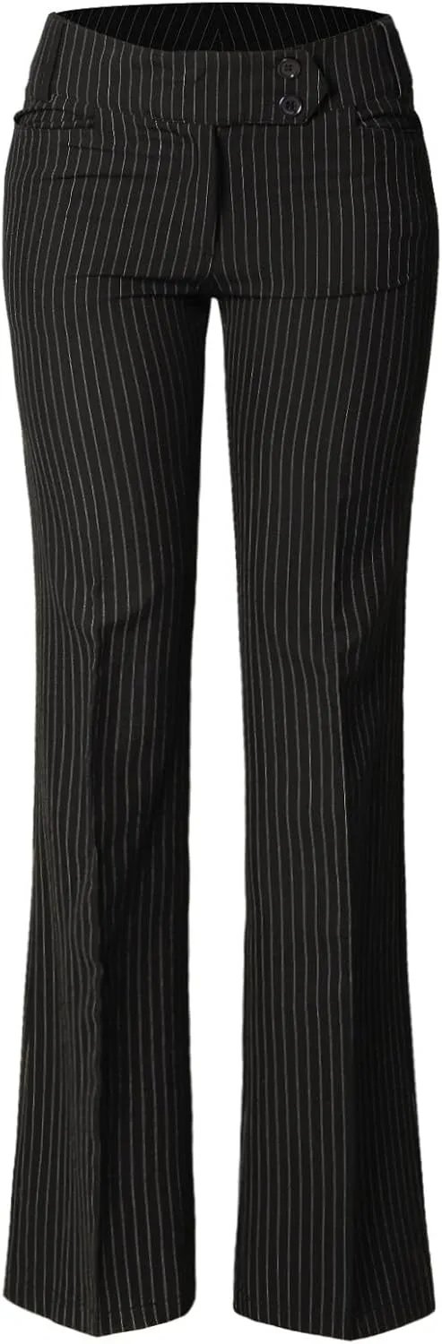 Design by Olivia Women's Relaxed Boot-Cut Office Pants Trousers Slacks