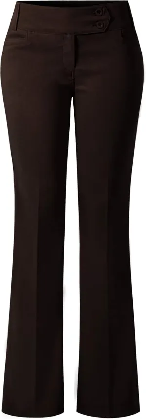 Design by Olivia Women's Relaxed Boot-Cut Office Pants Trousers Slacks