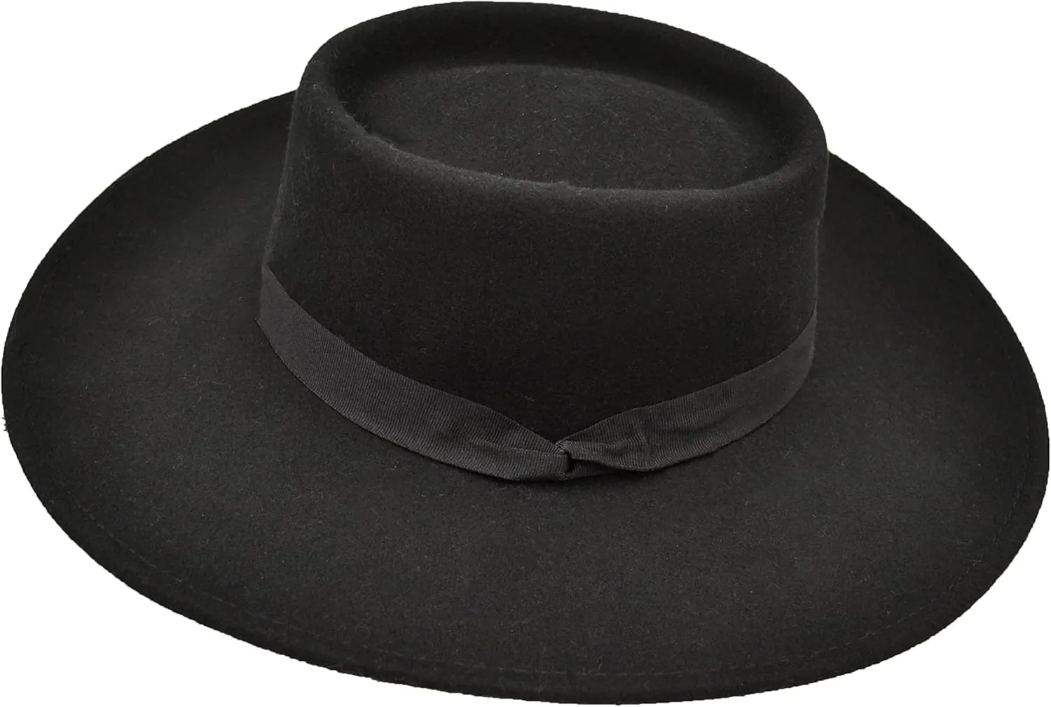Designer Nine Womens Wool Felt Telescope Floppy Adjustable Inside Band Hat Black