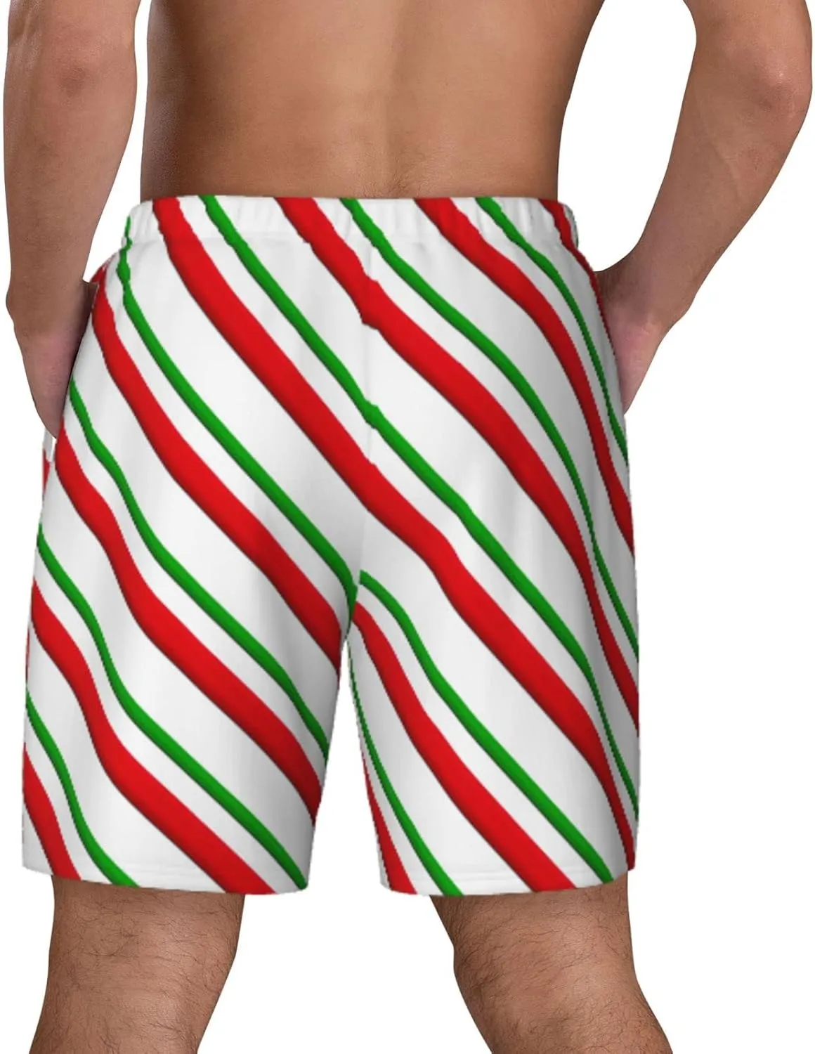 DKJlitter Men's 2 in 1 Swim Trunks, Fitness Running Shorts, Quick Dry Stretch Swim Shorts Beach Shorts for Summer