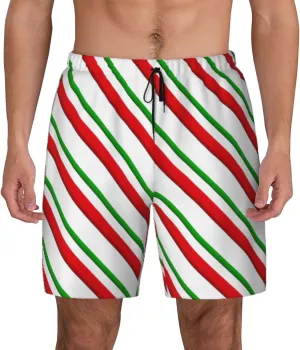 DKJlitter Men's 2 in 1 Swim Trunks, Fitness Running Shorts, Quick Dry Stretch Swim Shorts Beach Shorts for Summer