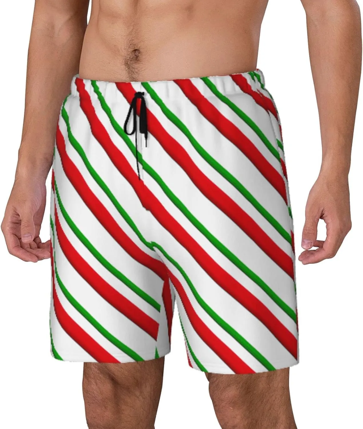 DKJlitter Men's 2 in 1 Swim Trunks, Fitness Running Shorts, Quick Dry Stretch Swim Shorts Beach Shorts for Summer
