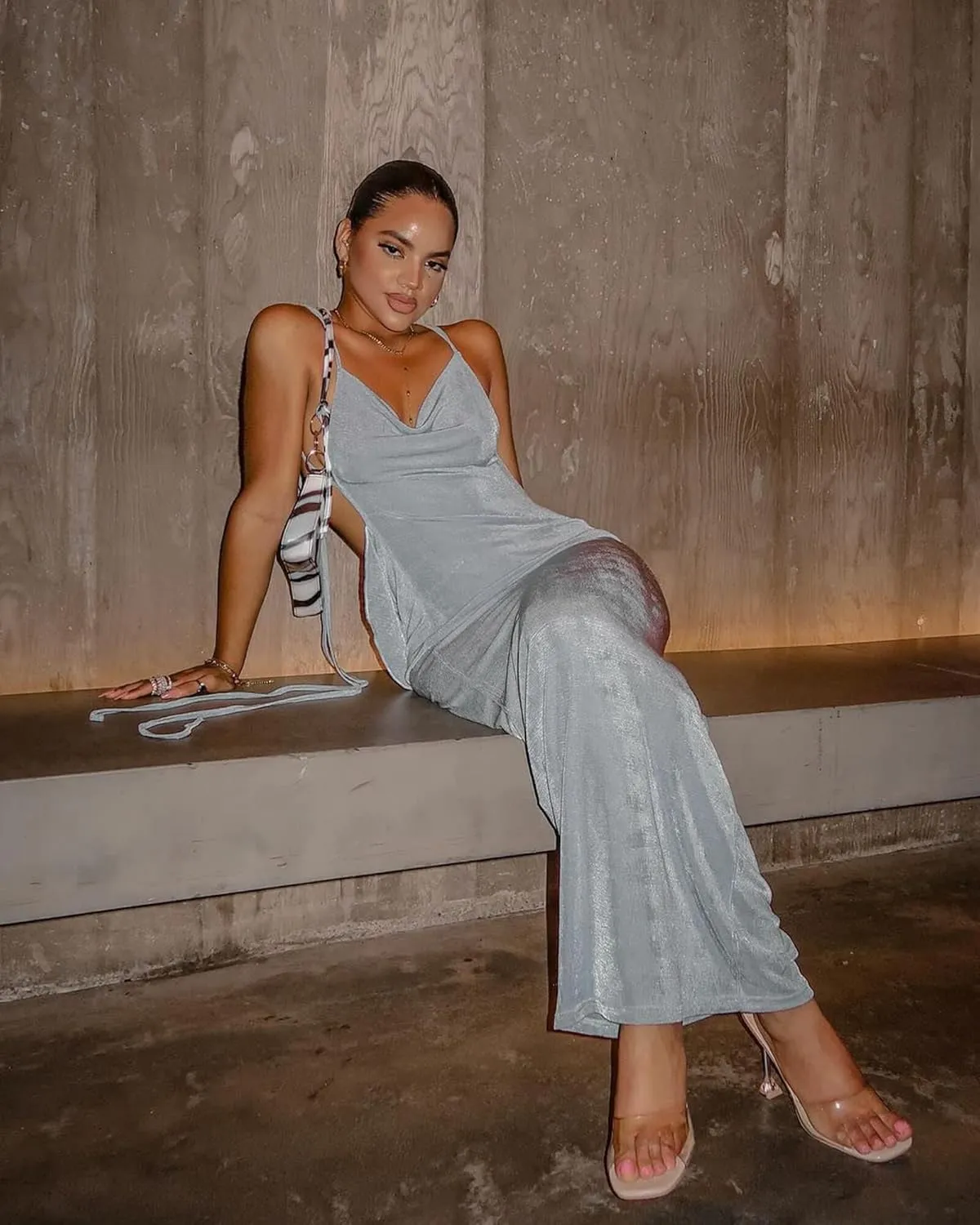 Doweha Women Backless Cowl Neck Cocktail Dress Halter Slip Long Semi Formal Party Wedding Guest 2025 Spring Summer Maxi Dress