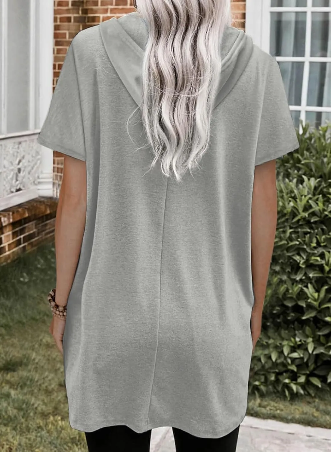 Dresses for Women Summer Short Sleeve Tops Dress T Shirts Hoodie Dress Plus Size Long Tshirt Dresses Sundress