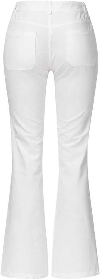 Flare Jeans for Women Bootcut Bell Bottom High Waisted Jeans Stretchy Slimming Retro Skinny Baggy Distressed Jeans