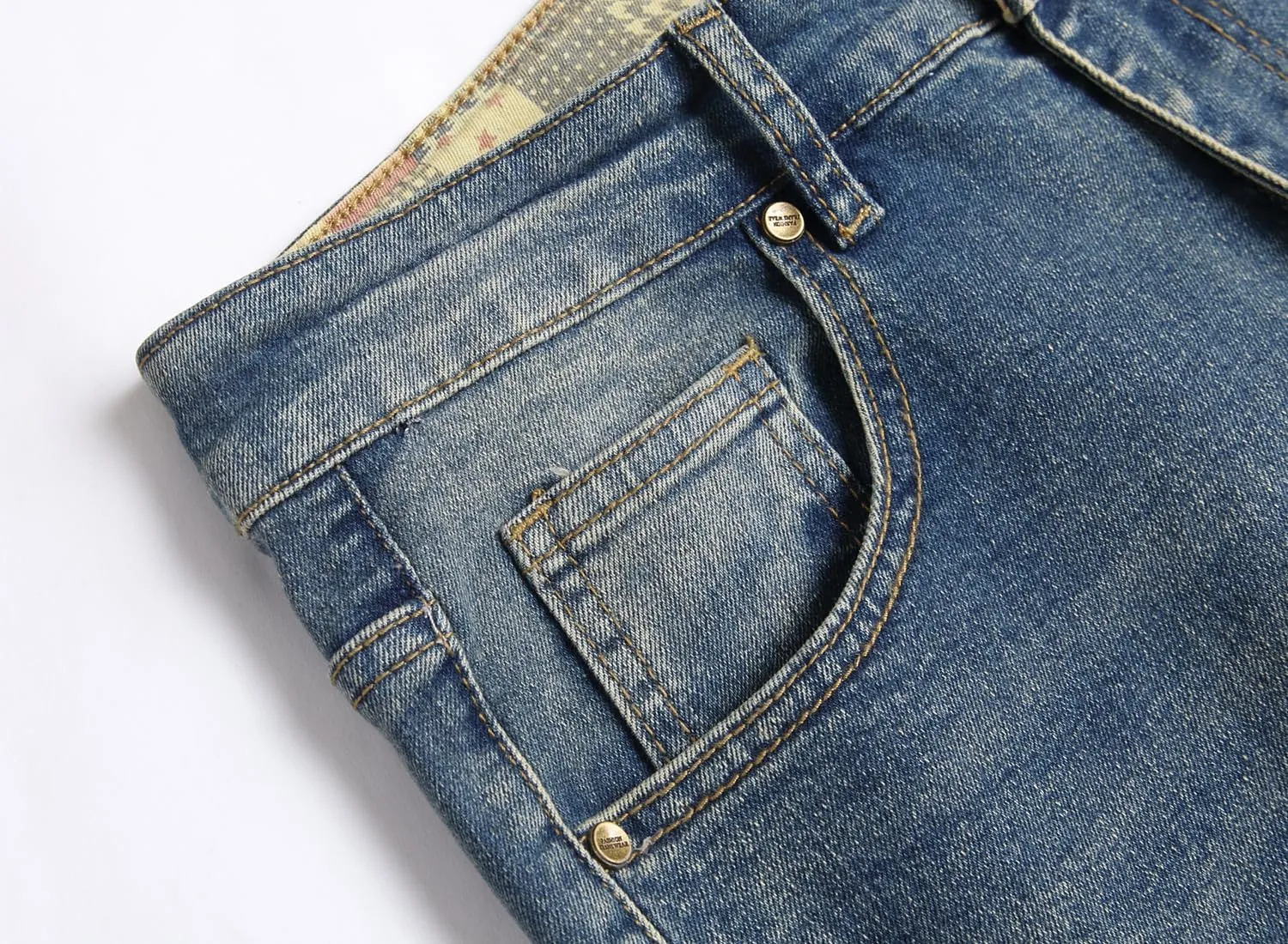FREDD MARSHALL Men's Skinny Slim Fit Ripped Distressed Stretch Jeans Pants