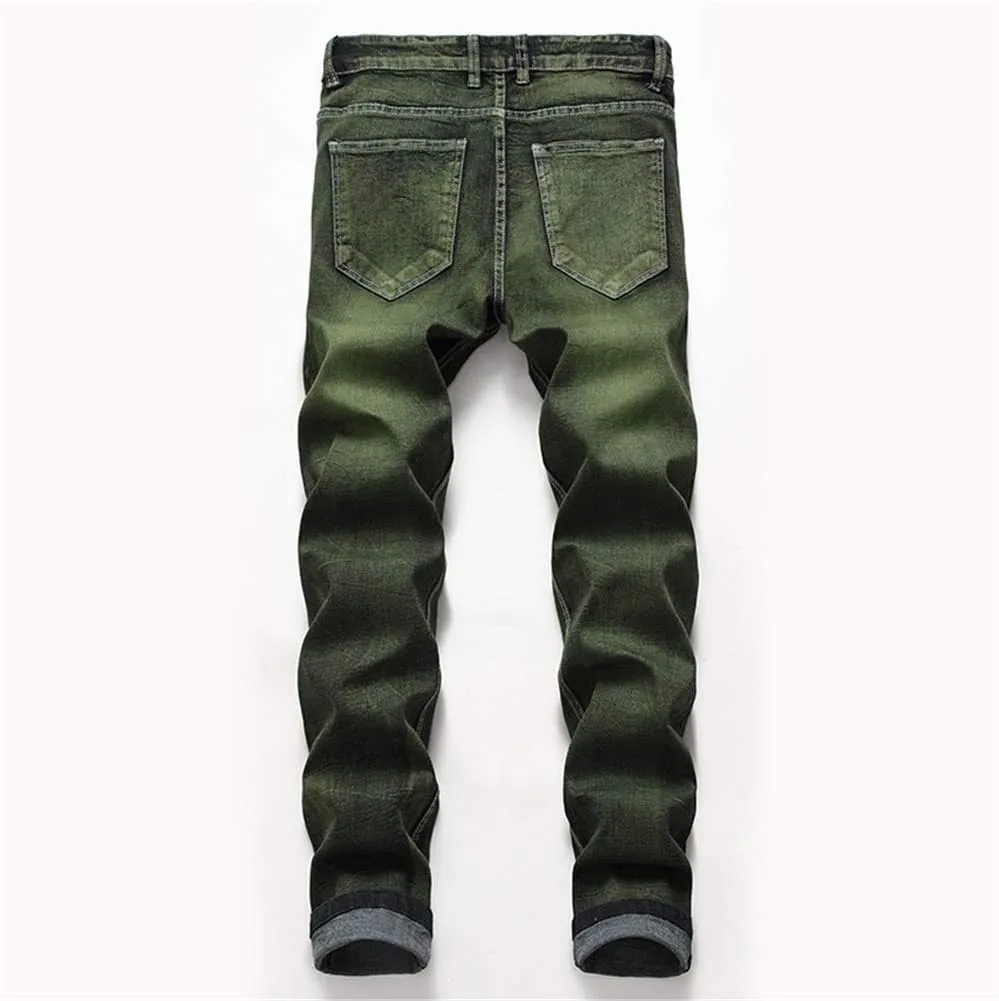 FREDD MARSHALL Men's Skinny Slim Fit Stretch Straight Leg Fashion Jeans Pants