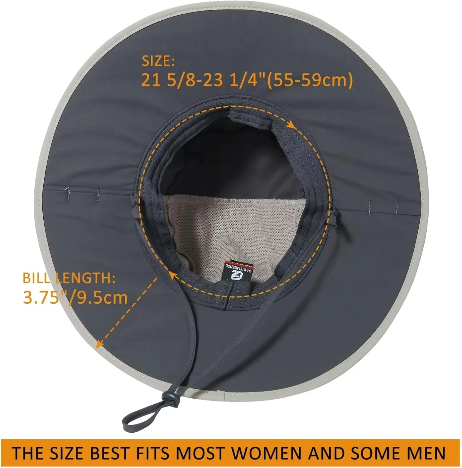 GADIEMKENSD Foldable Sun Hats - Full Coverage, Convertible Breathable, UPF 50 
