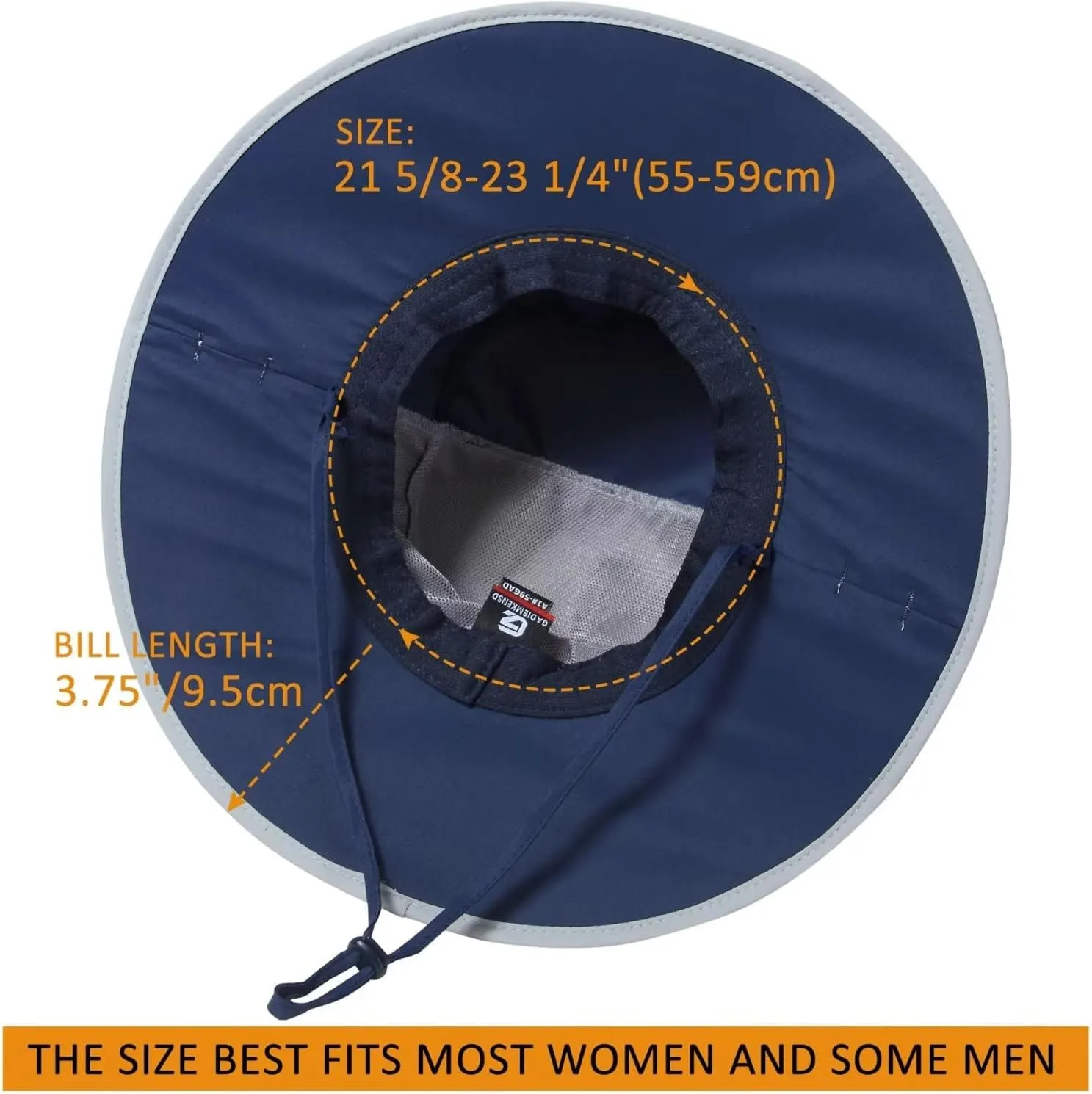 GADIEMKENSD Foldable Sun Hats - Full Coverage, Convertible Breathable, UPF 50 