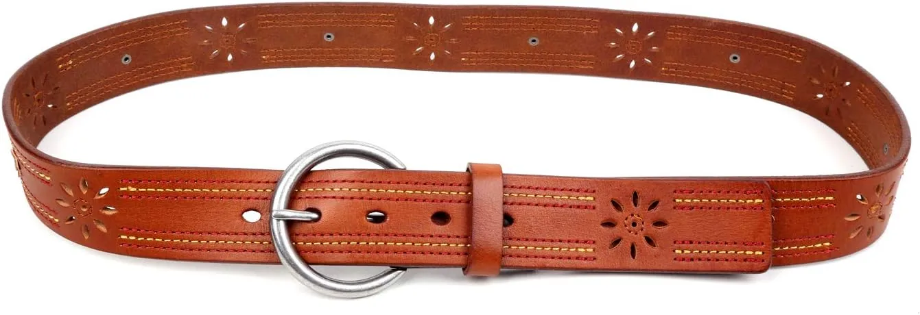 Genuine Leather Blossom Belt