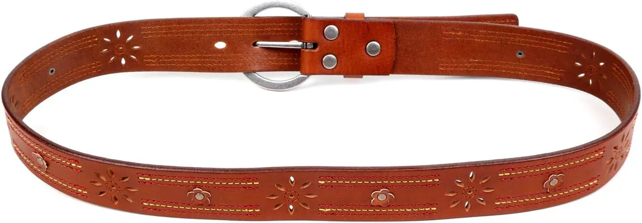 Genuine Leather Blossom Belt