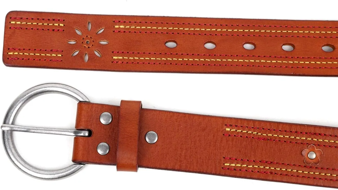 Genuine Leather Blossom Belt