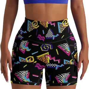 High Waisted Biker Shorts for Women Running Sports Workout Yoga Shorts with Pockets