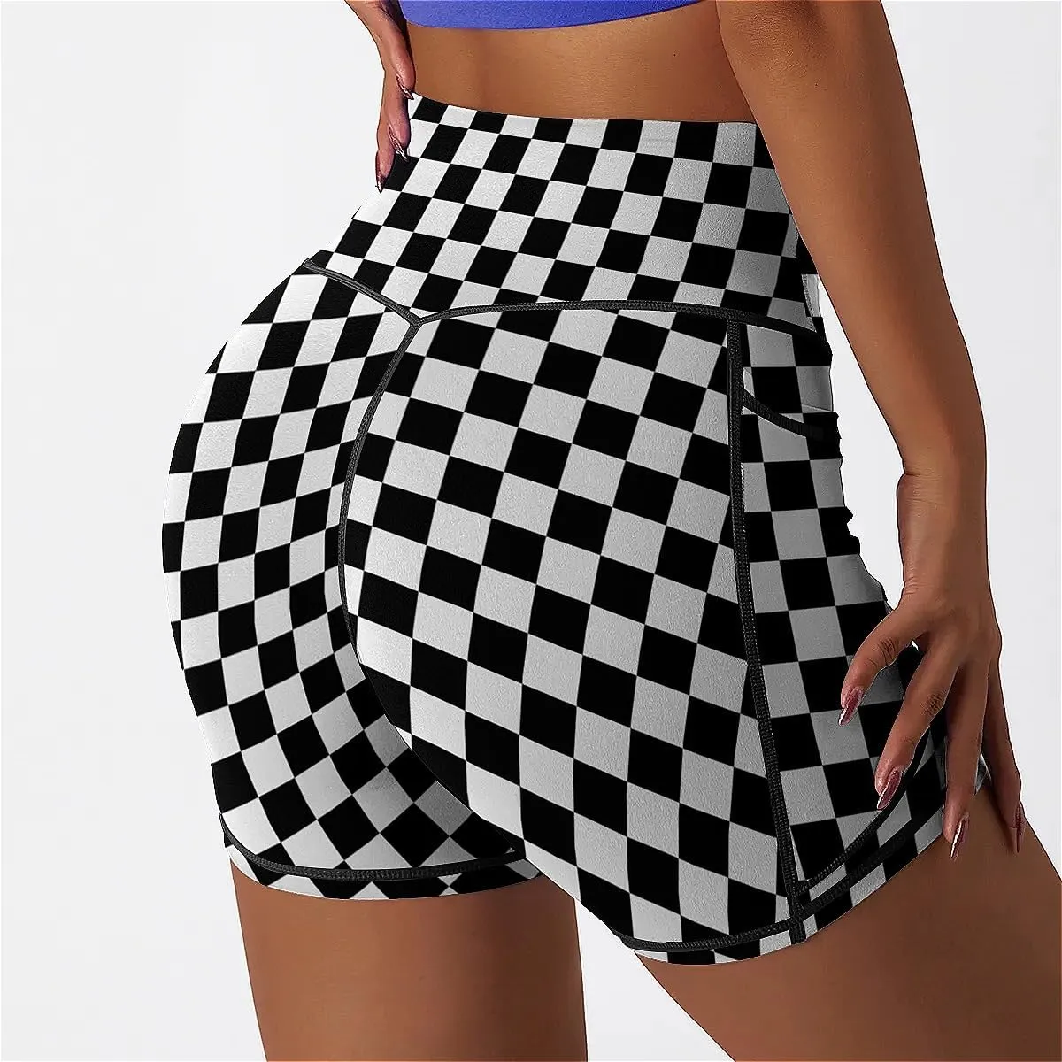 High Waisted Biker Shorts for Women Running Sports Workout Yoga Shorts with Pockets