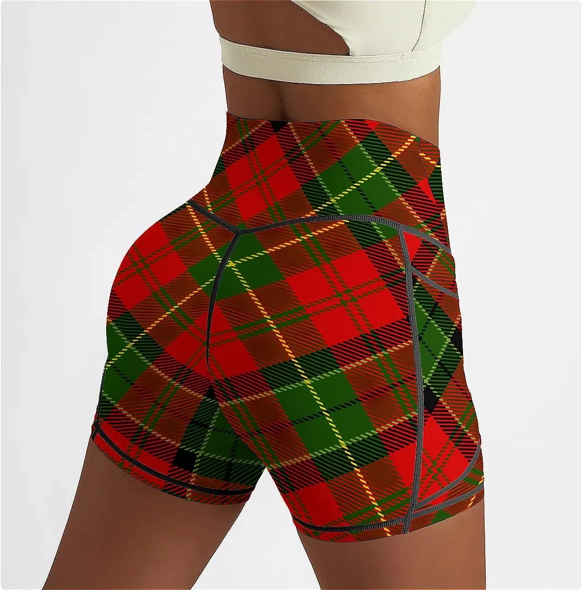 High Waisted Biker Shorts for Women Running Sports Workout Yoga Shorts with Pockets