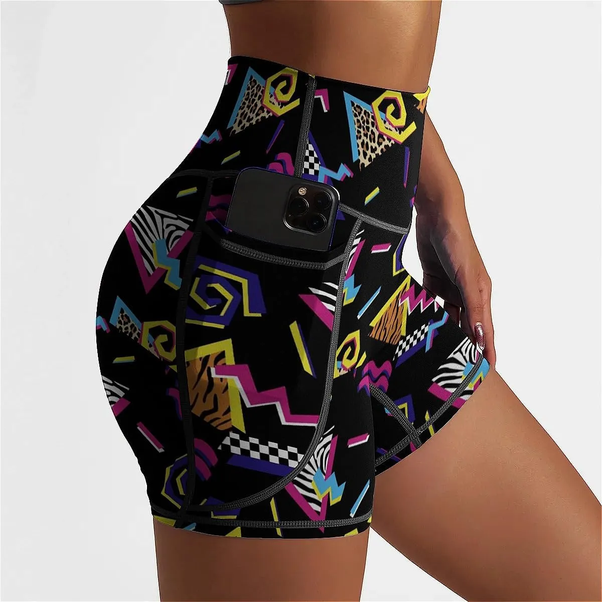 High Waisted Biker Shorts for Women Running Sports Workout Yoga Shorts with Pockets