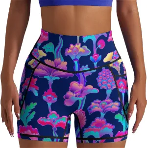 High Waisted Biker Shorts for Women Running Sports Workout Yoga Shorts with Pockets