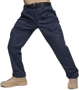 HISEA Men's Tactical Pants Ripstop Cargo Pants Relaxed Fit Outdoor Lightweight Work Hiking Pants with 9 Pockets