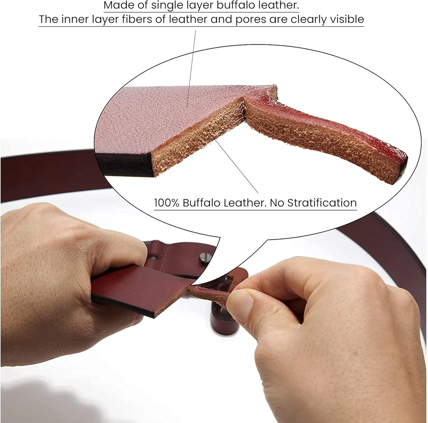Jajmo Legacy Men's Belt Leather One-Piece 100% Genuine Leather Belt for Men 1-1/2"(38mm Wide) Dress Belt for Jeans